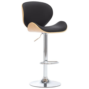 vidaXL Bar Stool Black Faux Leather
