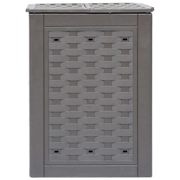 vidaXL Garden Composters 3 pcs. Brown 60x60x83cm 900 L Plastic Rattan