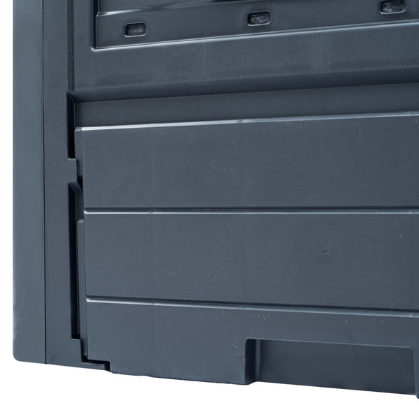 vidaXL Garden Composter 2 pcs. Grey 60 x 60 x 73 cm 520 L