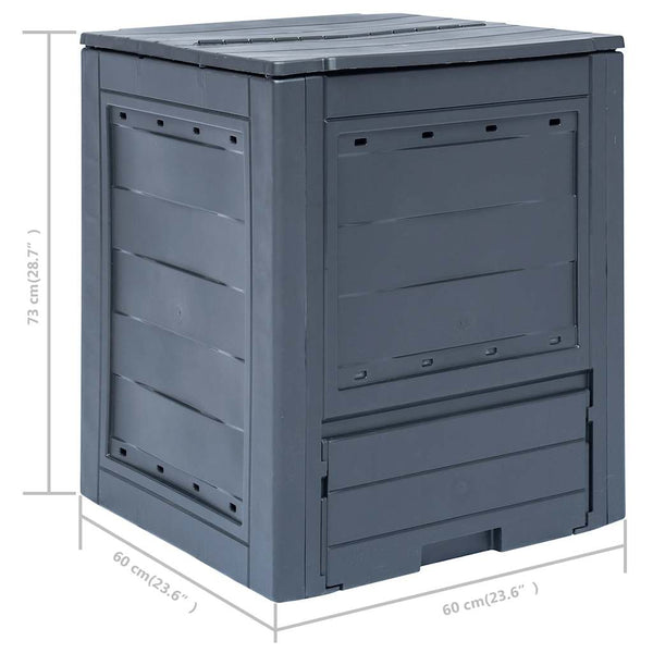 vidaXL Garden Compost Bins 3 pcs. Grey 60 x 60 x 73 cm 780 L