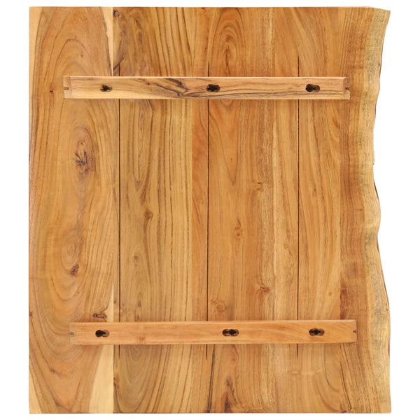 vidaXL Bathroom Vanity Top Solid Acacia Wood 80x52x2.5 cm