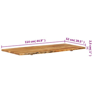 vidaXL Bathroom Vanity Top Solid Acacia Wood 114x52x2.5 cm
