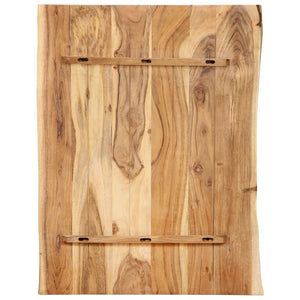vidaXL Solid Acacia Wood Tabletop 80x(50-60)x2.5 cm