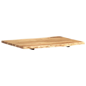vidaXL Solid Acacia Wood Tabletop 80x(50-60)x2.5 cm