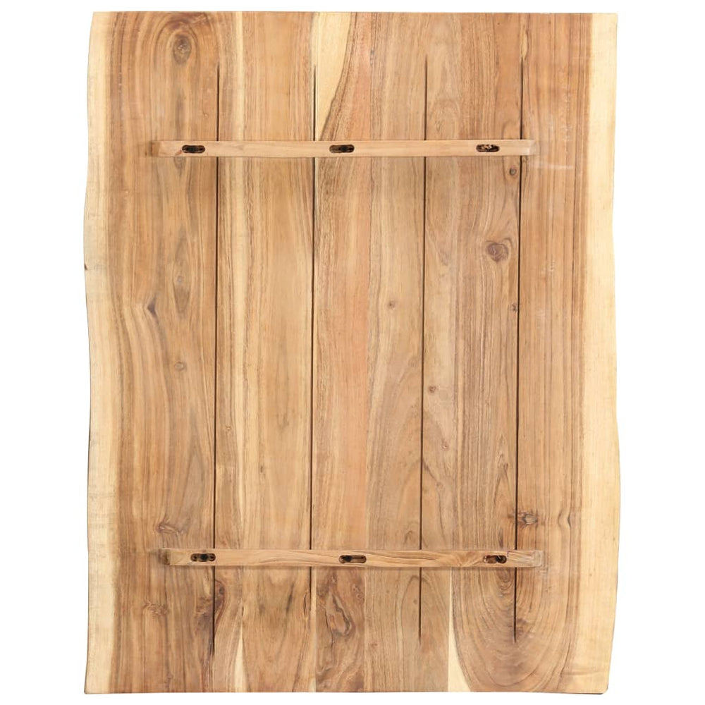 vidaXL Solid Acacia Wood Tabletop 80x(50-60)x3.8 cm