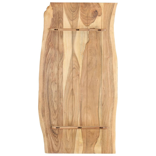 vidaXL Tabletop Solid Acacia Wood 118x(50-60)x2.5 cm