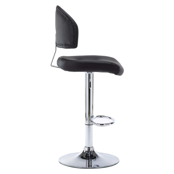 vidaXL Bar Stools 2 pcs Black Faux Leather