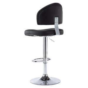 vidaXL Bar Stools 2 pcs Black Faux Leather