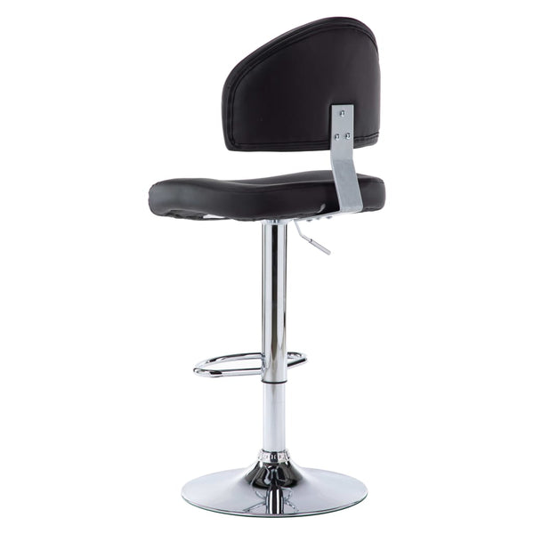 vidaXL Bar Stools 2 pcs Black Faux Leather