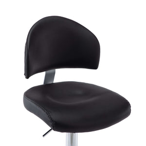 vidaXL Bar Stools 2 pcs Black Faux Leather