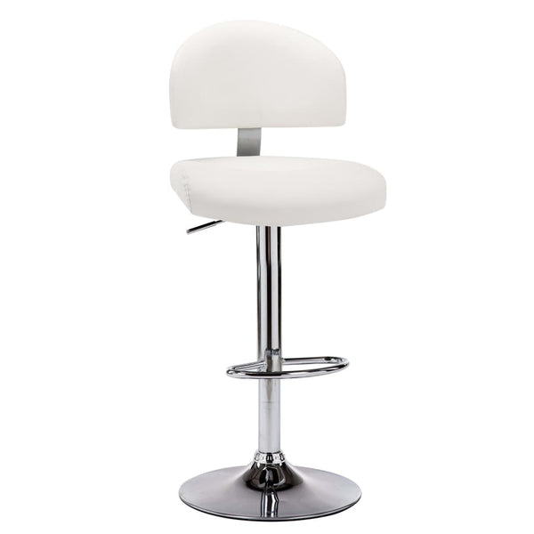 vidaXL Bar Stools 2 pcs White Faux Leather