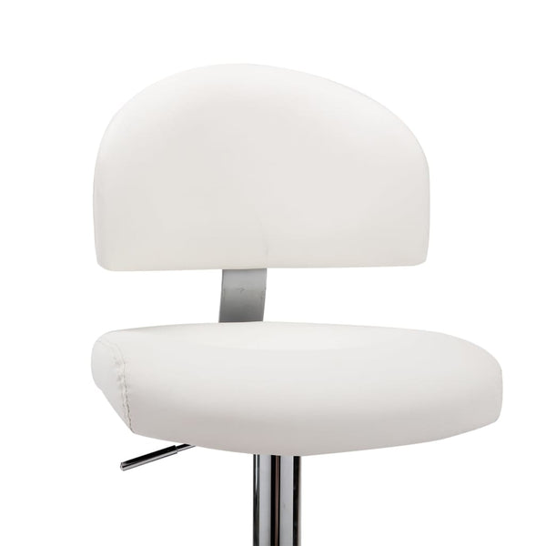 vidaXL Bar Stools 2 pcs White Faux Leather