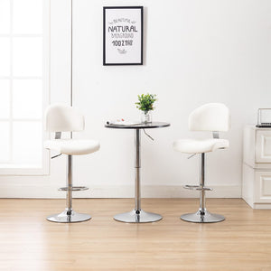 vidaXL Bar Stools 2 pcs White Faux Leather