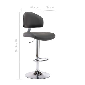 vidaXL Bar Stools 2 pcs. Grey Faux Leather