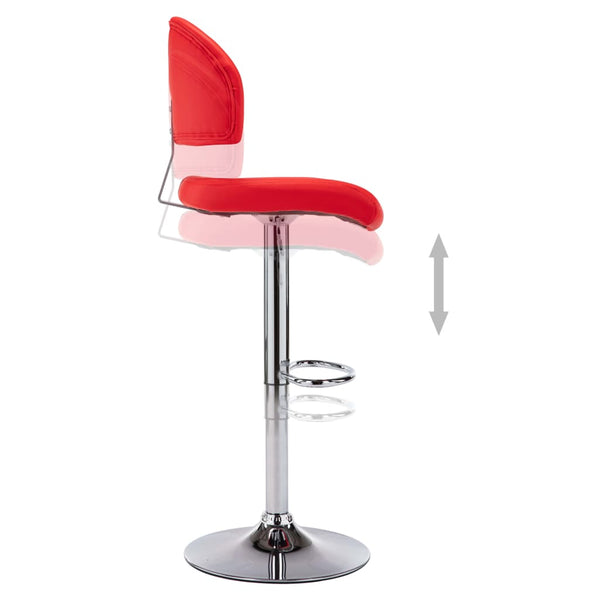 vidaXL Bar Stools 2 pcs Red Faux Leather