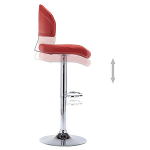 vidaXL Bar Stools 2 pcs. Wine Red Faux Leather