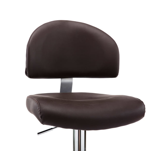 vidaXL Bar Stools 2 pcs Brown Faux Leather