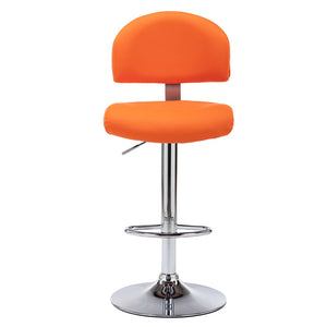 vidaXL Bar Stools 2 pcs Orange Artificial Leather