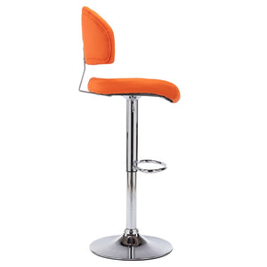 vidaXL Bar Stools 2 pcs Orange Artificial Leather