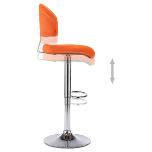 vidaXL Bar Stools 2 pcs Orange Artificial Leather