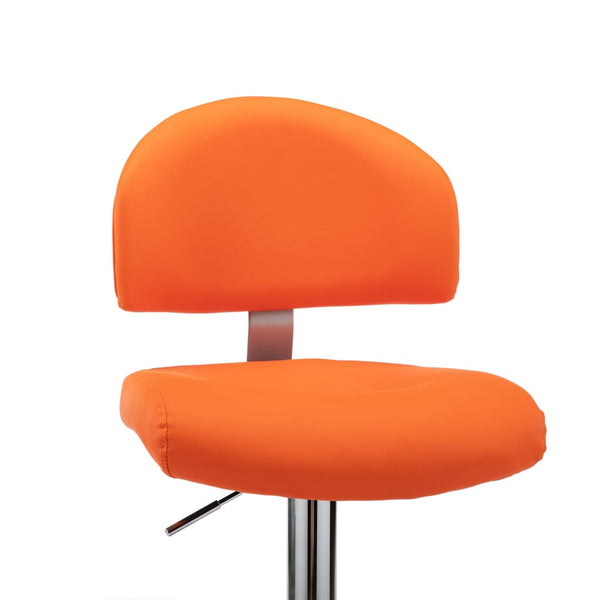 vidaXL Bar Stools 2 pcs Orange Artificial Leather