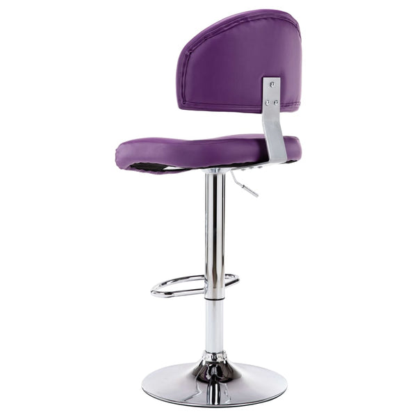 vidaXL Bar Stools 2 pcs Purple Faux Leather