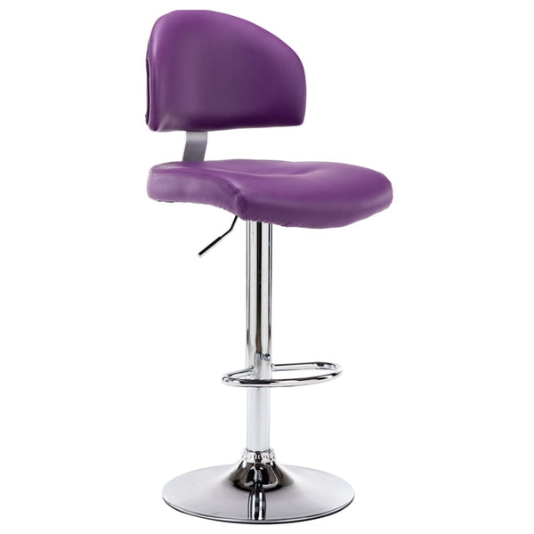vidaXL Bar Stools 2 pcs Purple Faux Leather