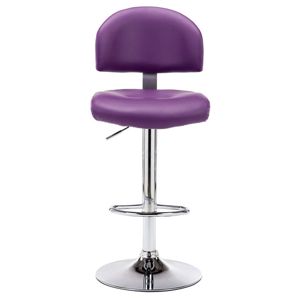 vidaXL Bar Stools 2 pcs Purple Faux Leather
