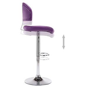 vidaXL Bar Stools 2 pcs Purple Faux Leather