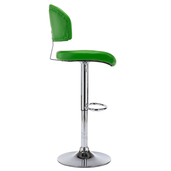 vidaXL Bar Stools 2 pcs. Green Faux Leather