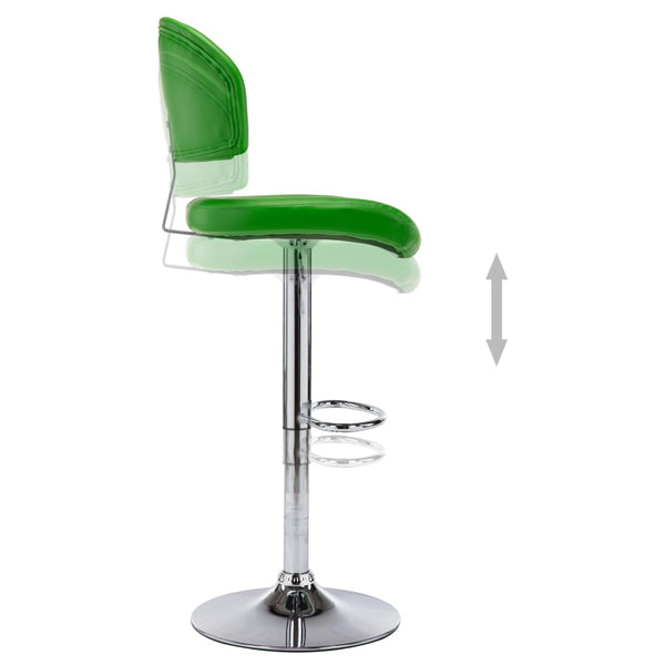vidaXL Bar Stools 2 pcs. Green Faux Leather