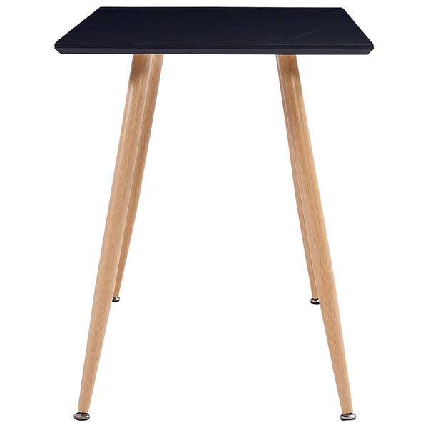 vidaXL Dining Table Black and Oak 120x60x74 cm MDF