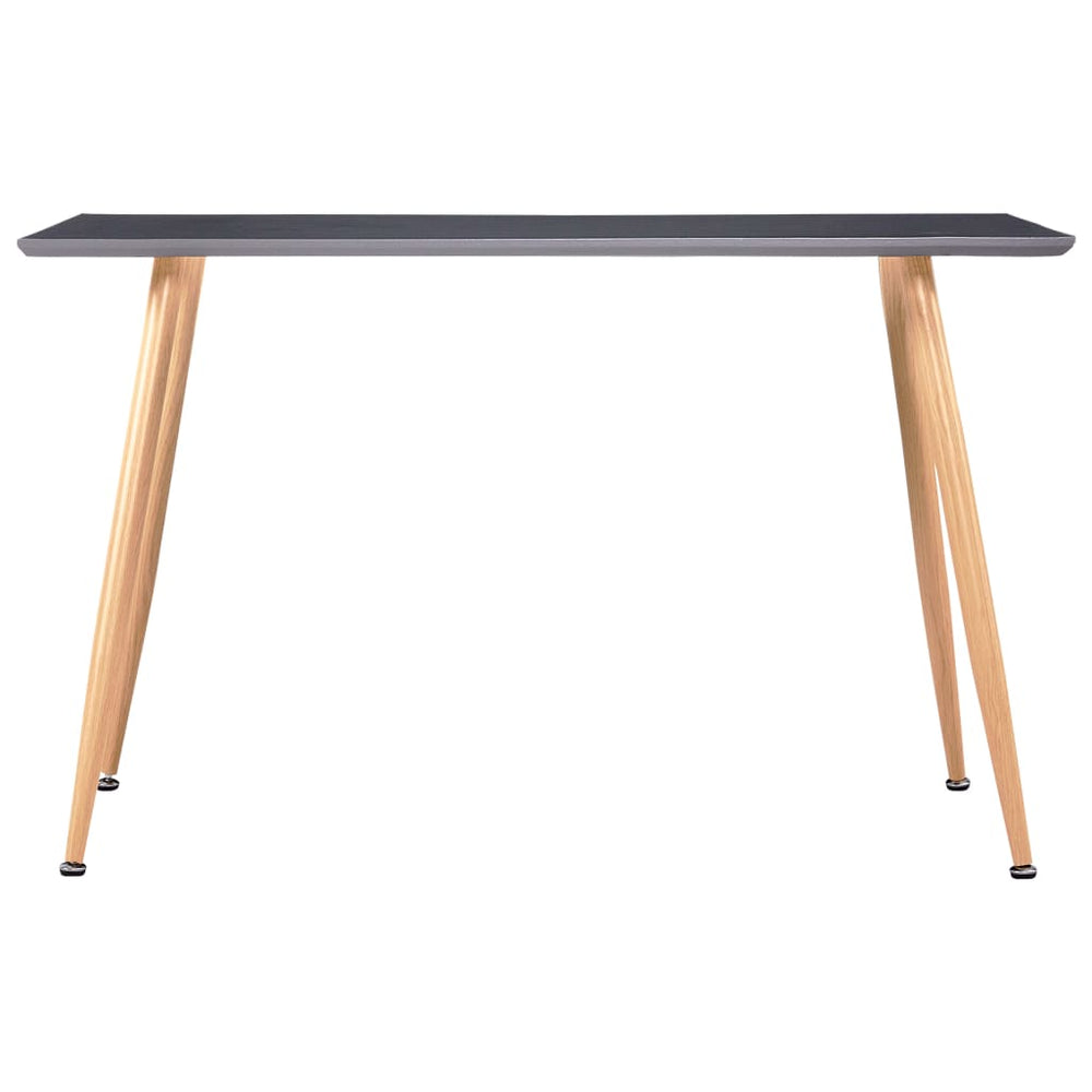 vidaXL Dining Table Grey and Oak 120x60x74 cm MDF