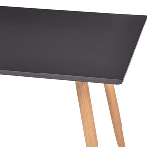vidaXL Dining Table Grey and Oak 120x60x74 cm MDF