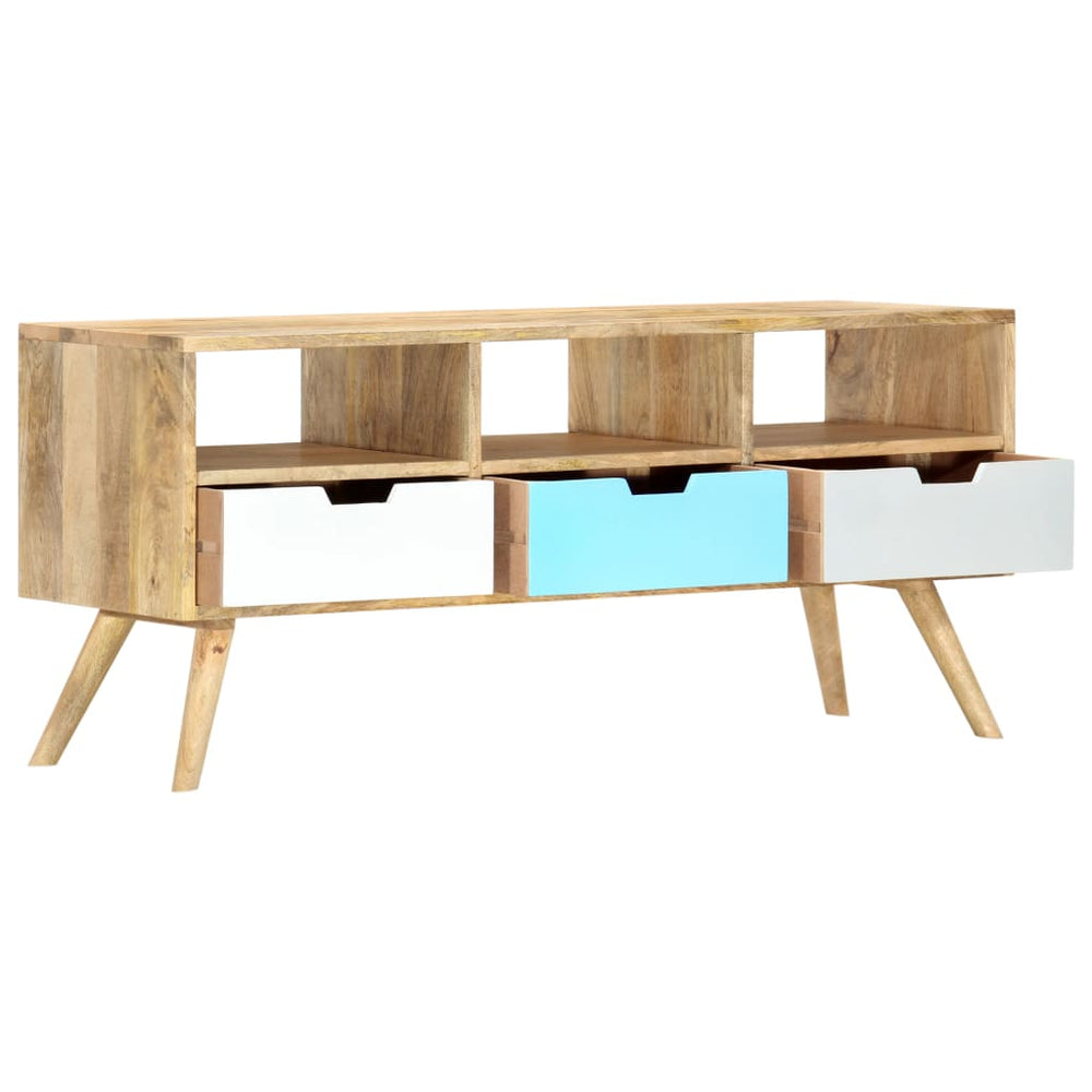vidaXL TV Cabinet 110x35x48 cm Solid Mango Wood