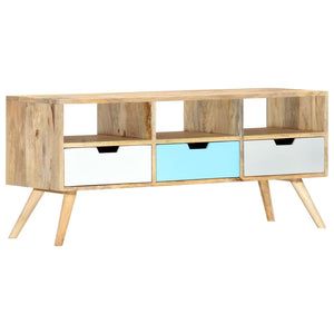 vidaXL TV Cabinet 110x35x48 cm Solid Mango Wood
