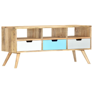 vidaXL TV Cabinet 110x35x48 cm Solid Mango Wood