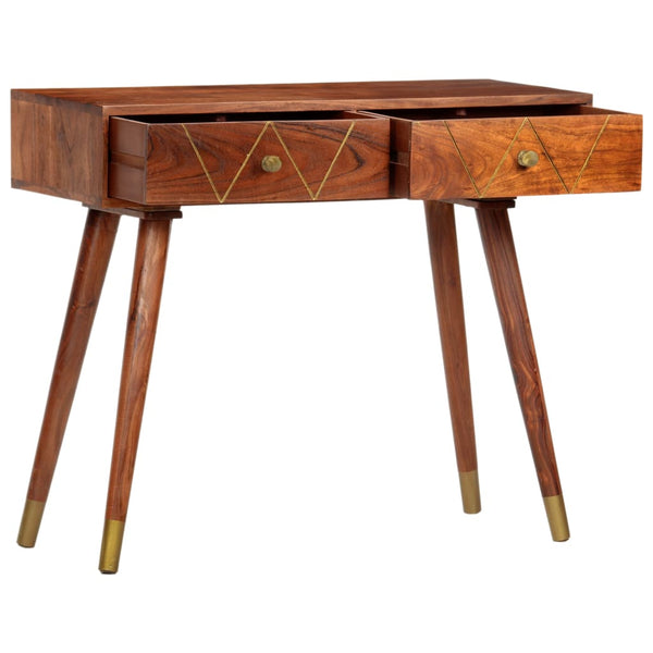 vidaXL Console Table 90×35×76 cm Solid Acacia Wood