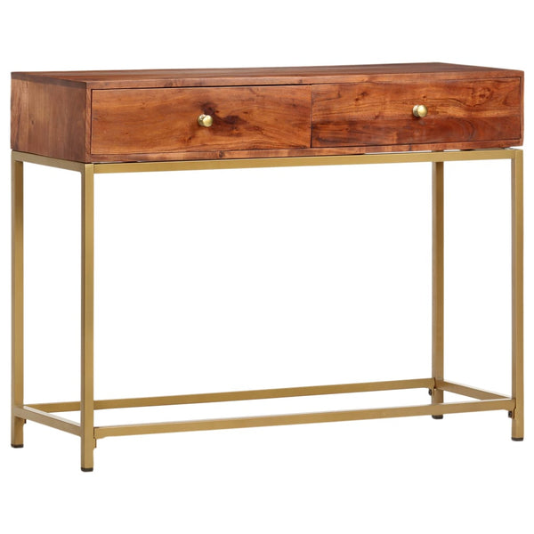 vidaXL Console Table 100x35x76 cm Solid Acacia Wood