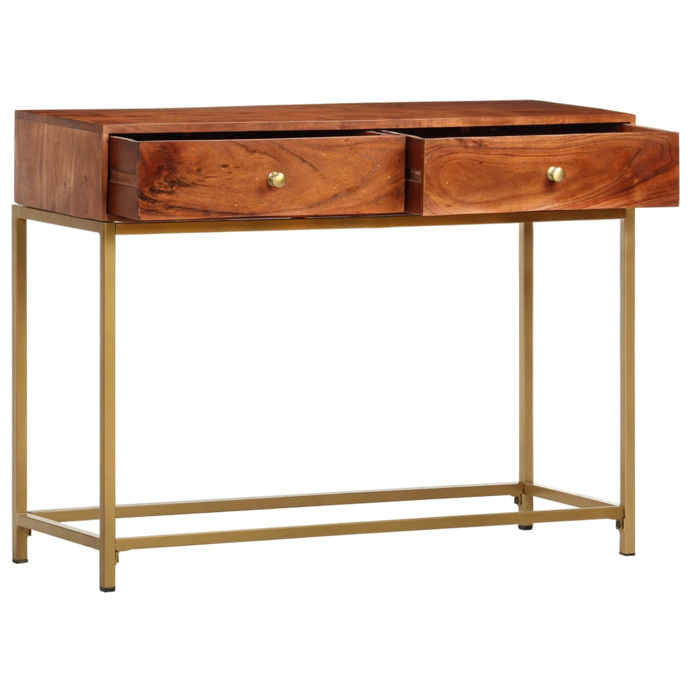 vidaXL Console Table 100x35x76 cm Solid Acacia Wood