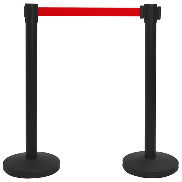 vidaXL Crowd Control Barrier Steel Black