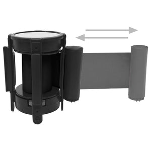 vidaXL Retractable Barrier with 200 cm Black Belt