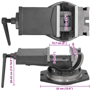 vidaXL 2-Axis Tilting Vise 160 mm
