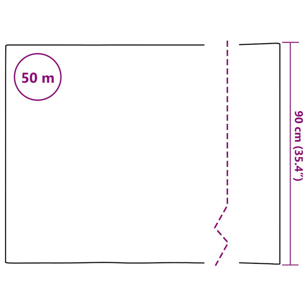 vidaXL Window Film Matte Stripe Design 0.9x50 m PVC