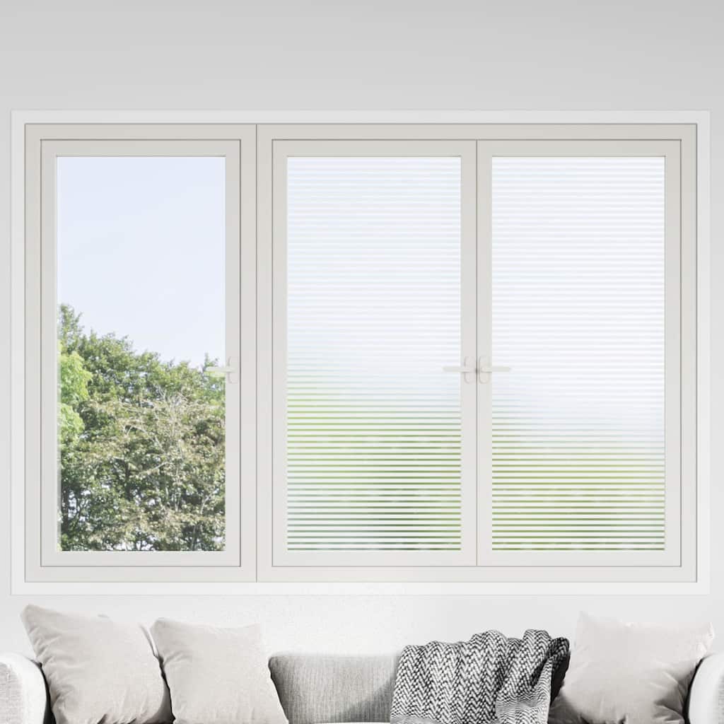 vidaXL Window Film Matte Stripe Design 0.9x50 m PVC