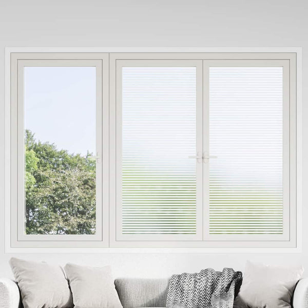 vidaXL Window Film Matte Stripe Design 0.9x50 m PVC