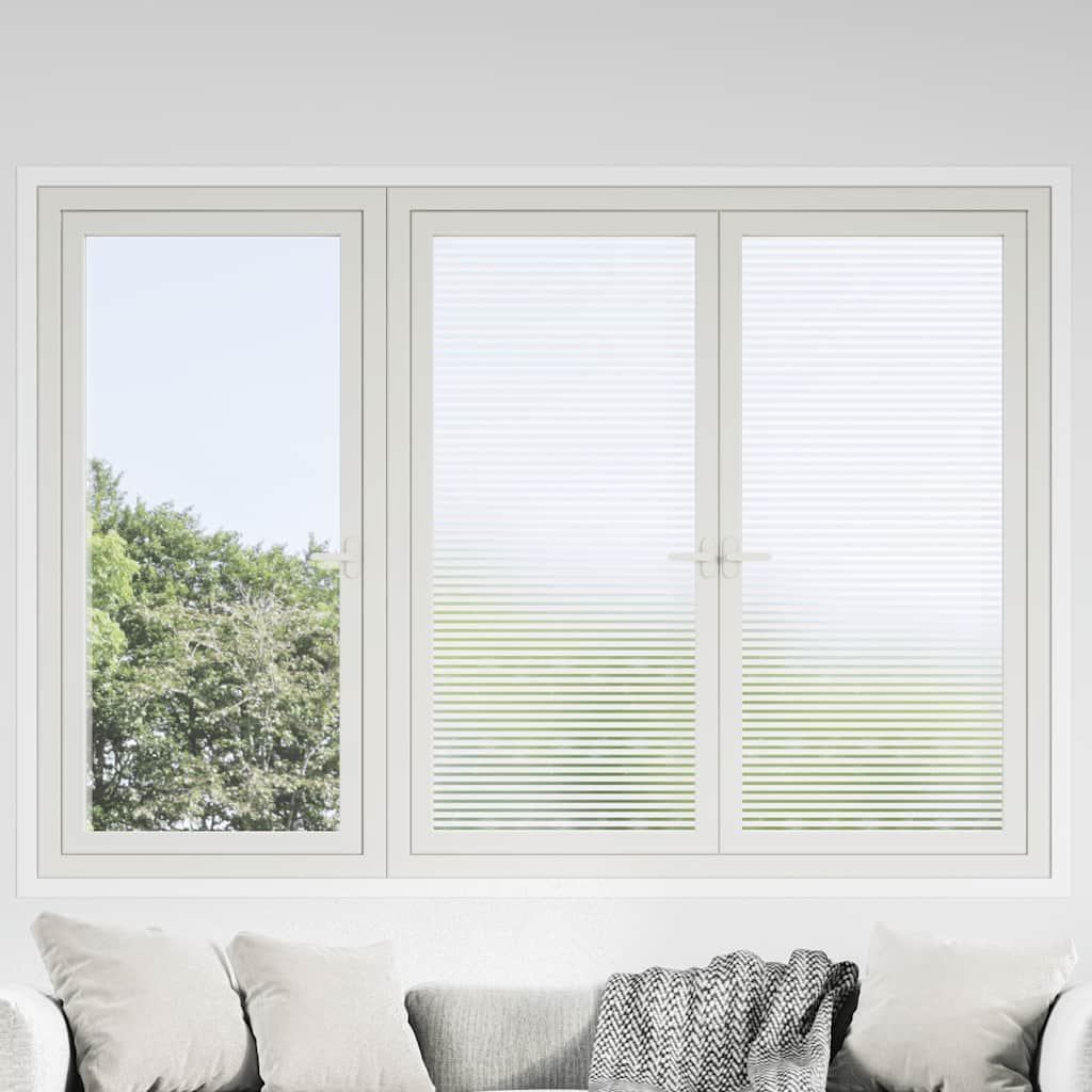 vidaXL Window Film Matte Stripe Design 0.9x100 m PVC