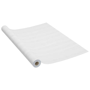 vidaXL Self-Adhesive Furniture Film White Wood 500 x 90 cm PVC
