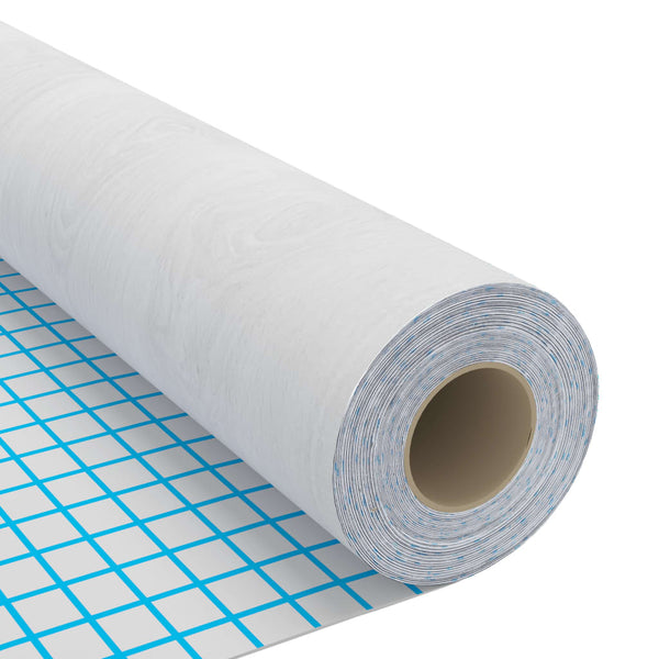 vidaXL Self-Adhesive Furniture Film White Wood 500 x 90 cm PVC