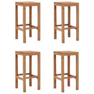 vidaXL Bar Stools 4 pcs Solid Teak Wood
